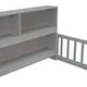 preview thumbnail 65 of 66, Wooden bed floor bed with bedside bookcase and shelves