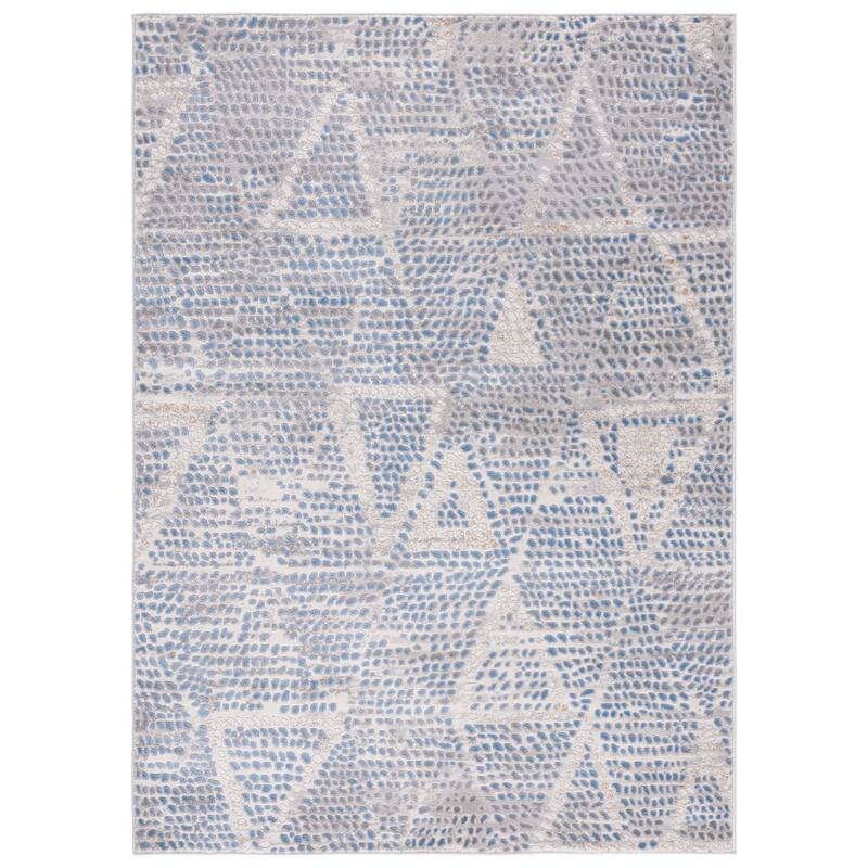 SAFAVIEH Palma Gerdhilde Modern Geometric Rug - 4' x 6' - Beige/Blue