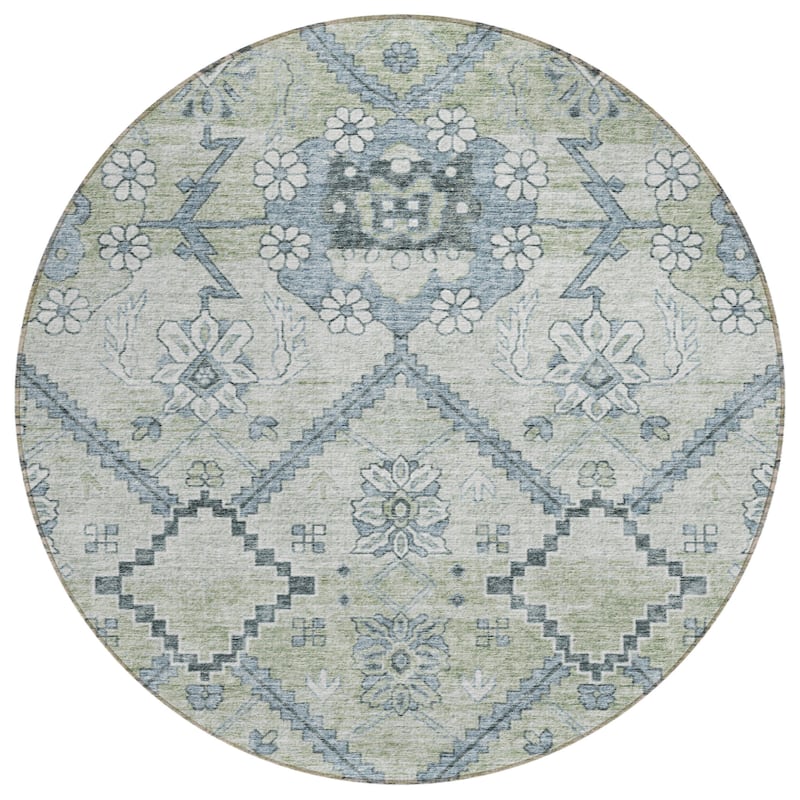 Machine Washable Indoor/ Outdoor Chantille Tribal Garden Rug