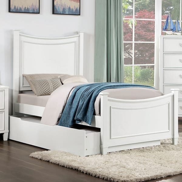 slide 2 of 3, Furniture of America Wynter Modern White Wood Kid's Platform Bed Full
