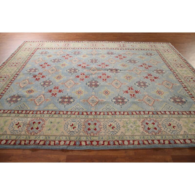 All-Over Kazak Oriental Area Rug Wool Carpet - 9'2" x 11'10"