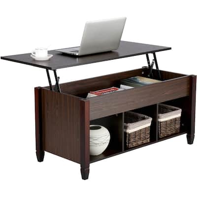 Yaheetech 41" Lift Top Coffee Table with Hidden Compartment