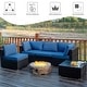 preview thumbnail 13 of 61, Costway 5PCS Patio Rattan Furniture Set Cushioned Sofa & Chair Coffee
