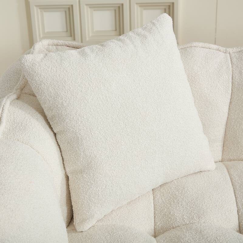 Soft beanbag chair with high resilience foam core for two people