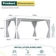 preview thumbnail 133 of 188, EROMMY Outdoor Louvered Pergola Gazebo with Adjustable Aluminum Rainproof Roof