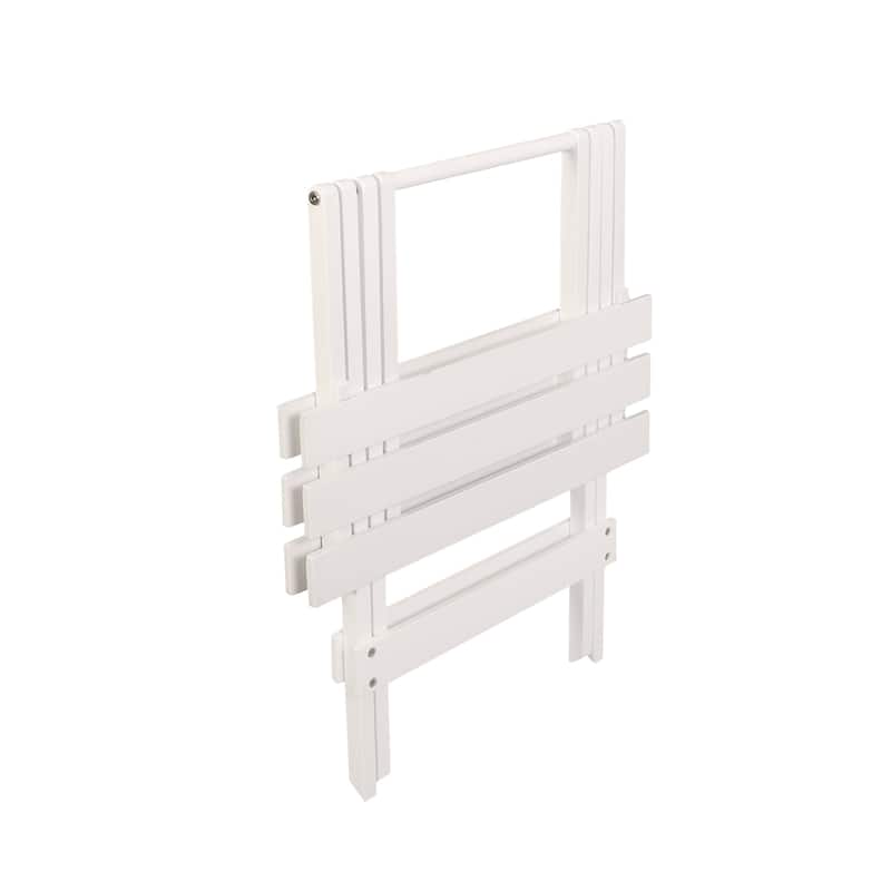 Solid Wood Portable Folding Side Table Set of 2 - 18"W x 13.75"D x 18"H