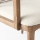 preview thumbnail 7 of 21, Clara Cream Fabric Seat with Cane Back and Light Brown Solid Wood Frame Dining Chair