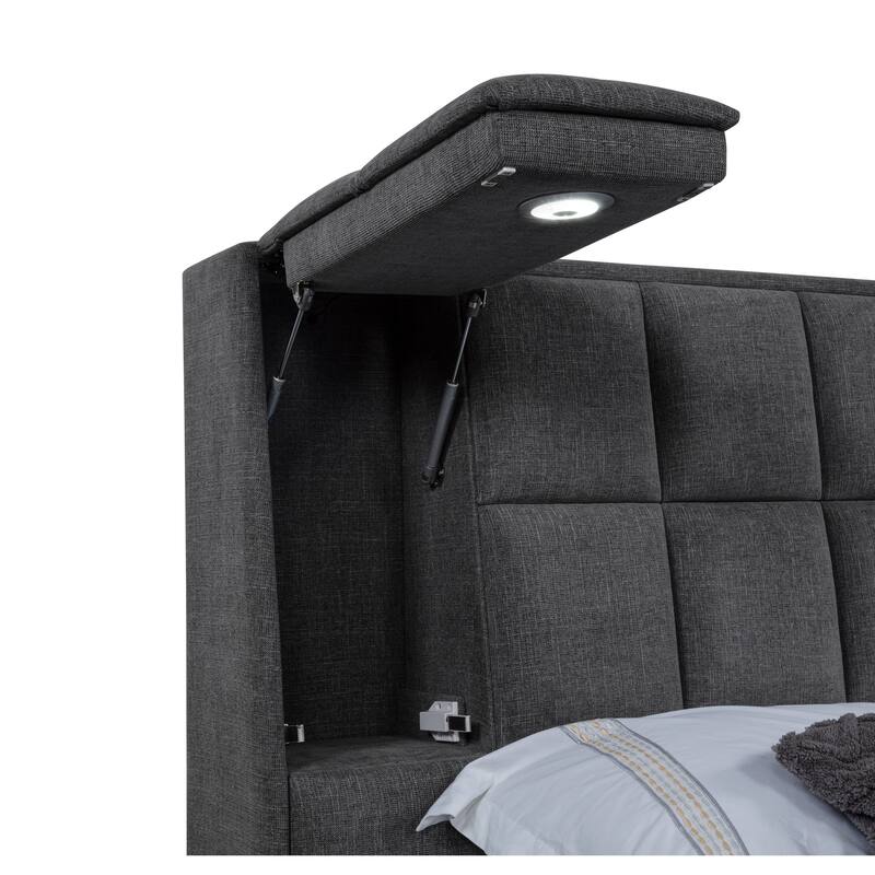 Dreux Upholstered Panel Platform Bed