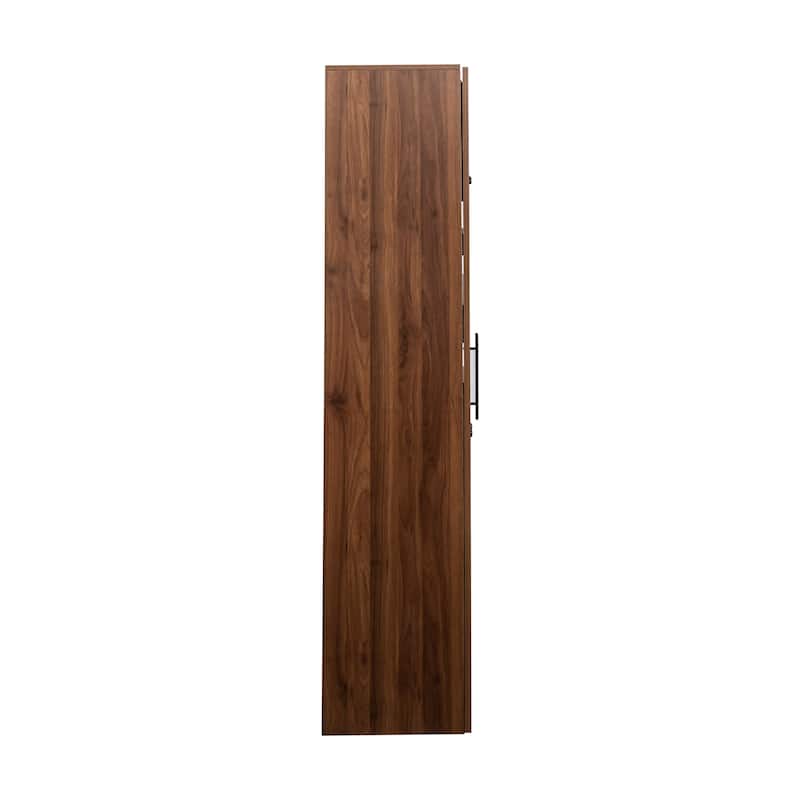 Farmhouse-Style 4-Door Pantry Cabinet – Multi-Tier Pull-Out Shelves & Built-In Organizers for Kitchen or Dining Room Storage.