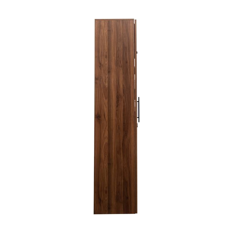 Kitchen pantry cabinet with multi-functional pull-out multi-tier storage shelf,Farmhouse Storage Cabinet with 4 Doors