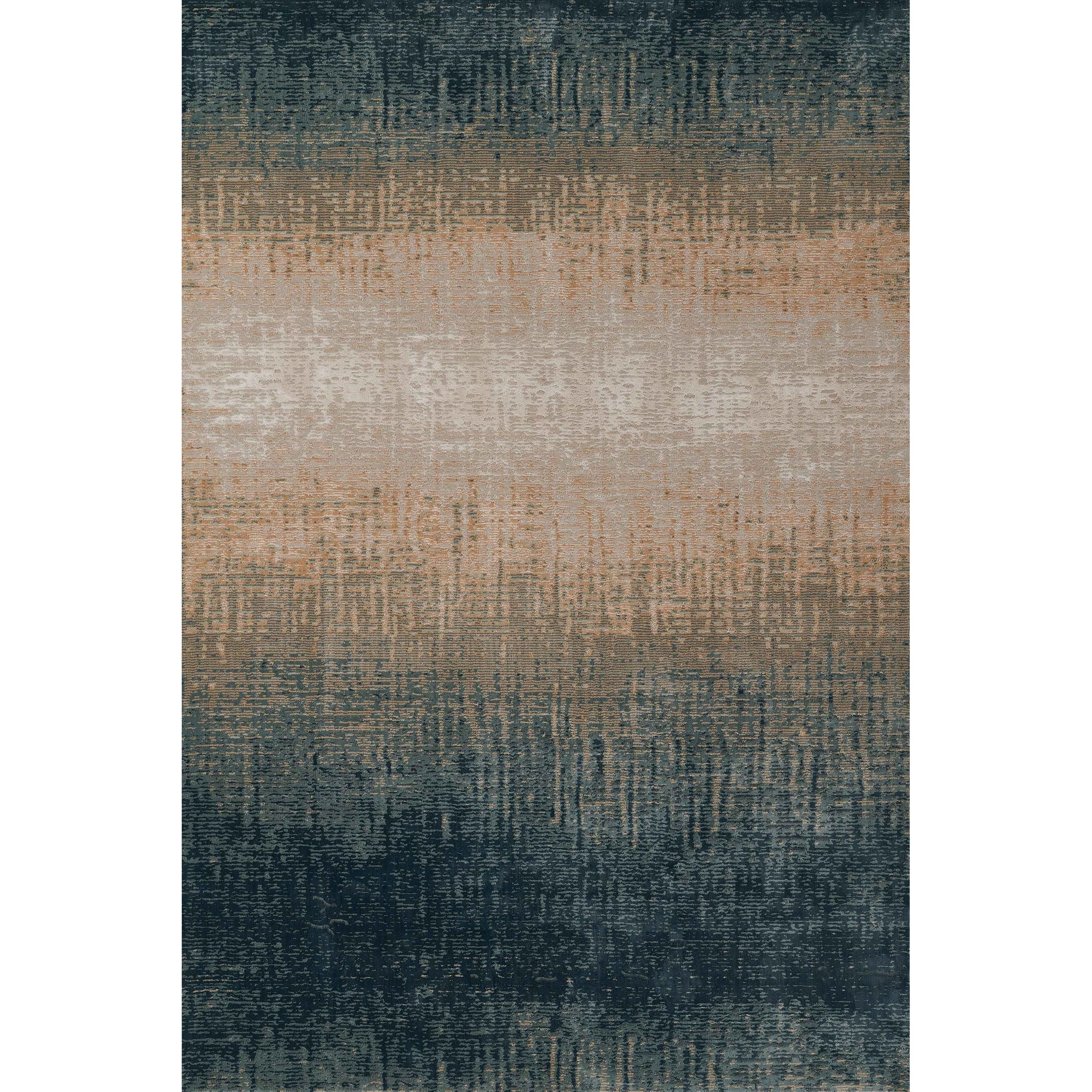 ECARPETGALLERY Machine Woven Sable Blue Area Rug