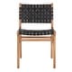 preview thumbnail 3 of 11, SAFAVIEH Taika Leather Dining Chair - Black
