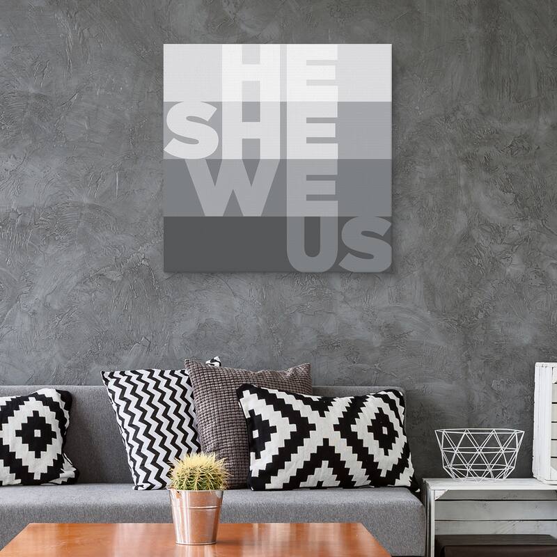He She We Us by Parker Jones Canvas Art Print