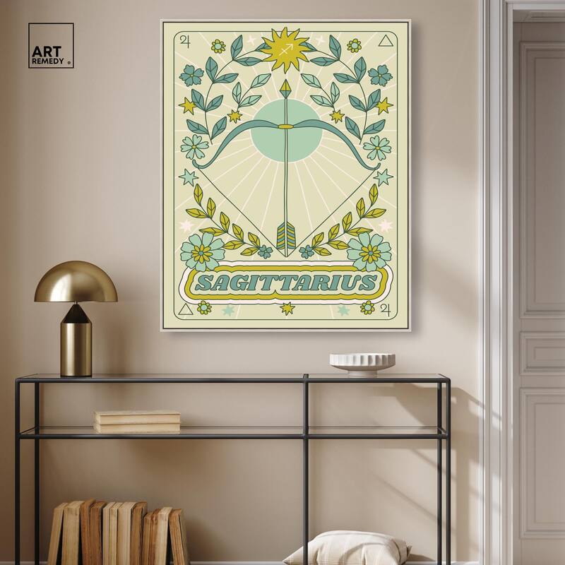 Sagittarius Stars Card Canvas by Art Remedy