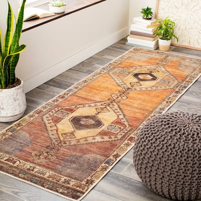 Toccoa Printed Medallion Hallway Runner
