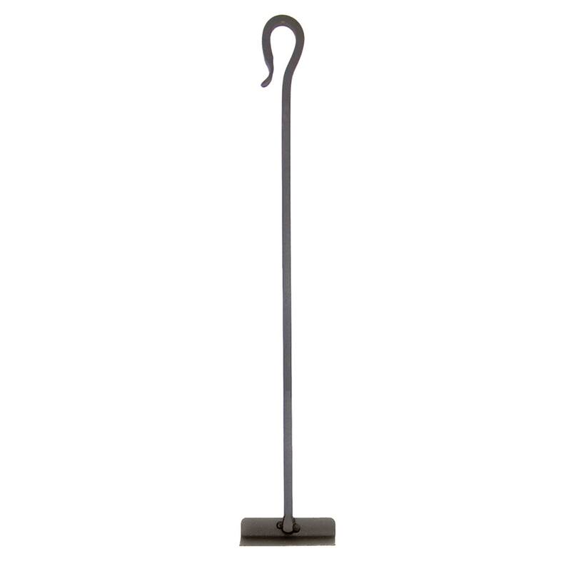 Achla Designs Shepherd's Hook Fireplace Ash Hoe Tool, 28 Inch Tall, Graphite Finish