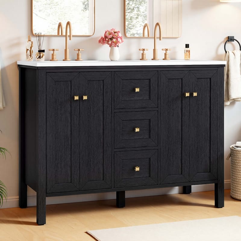 Moasis 47" Double Bathroom Vanity with Sink Set