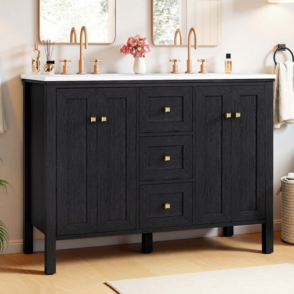 Moasis 47" Double Bathroom Vanity with Sink Set