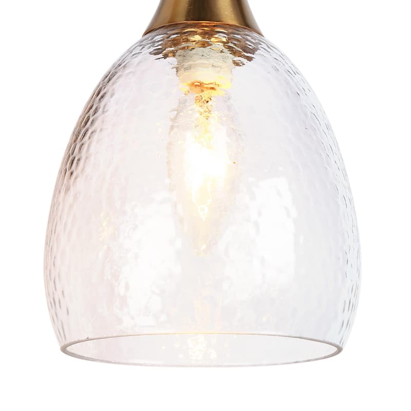 Blobfish Modern Gold 5-Light Cluster Glass Chandelier Wheel Ceiling Light for Living Room - D28.7"* H24.8"