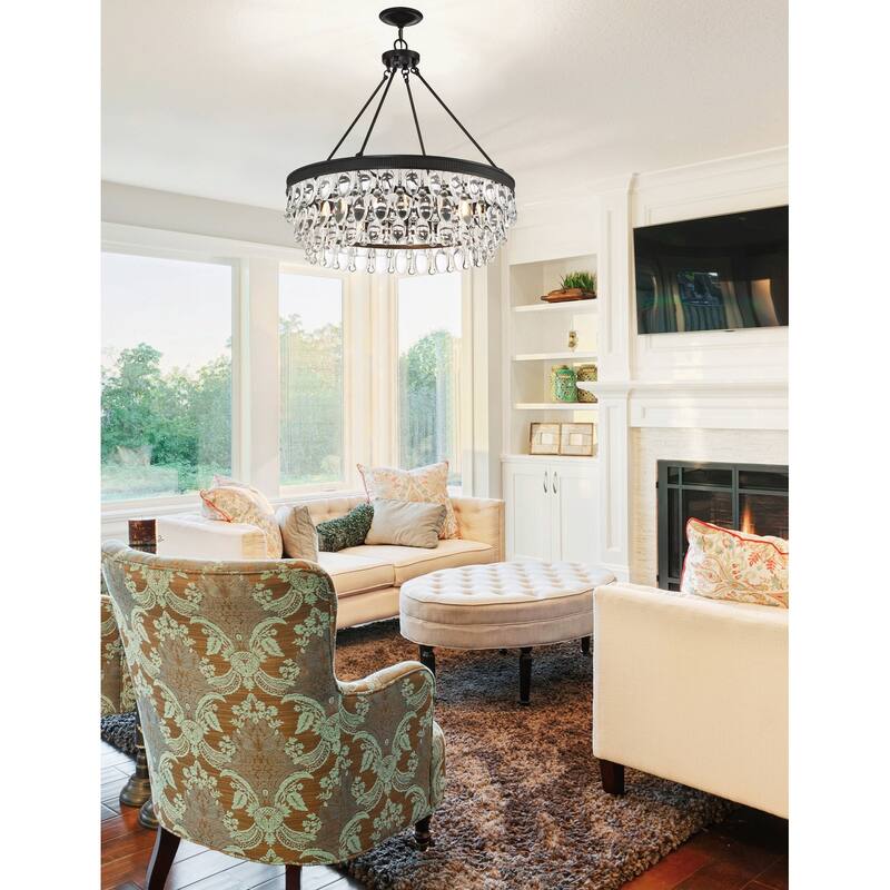 Savoy House Windham 6 Light 28" Wide Crystal Chandelier