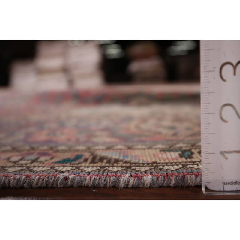Pink Tabriz Persian Vintage Area Rug Hand-Knotted Wool Carpet - 8'0"x 11'0"