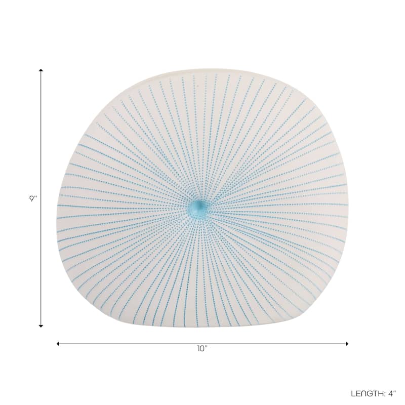 Round Shell Ceramic Vase - Stylish Dotted Pattern Flower Vase