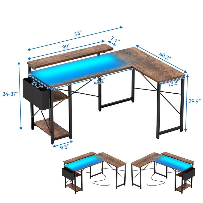 L Shaped Gaming Computer Desk