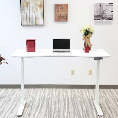 Motionwise SDD60W Electric Standing Desk, 30?x60" Manager Series, White