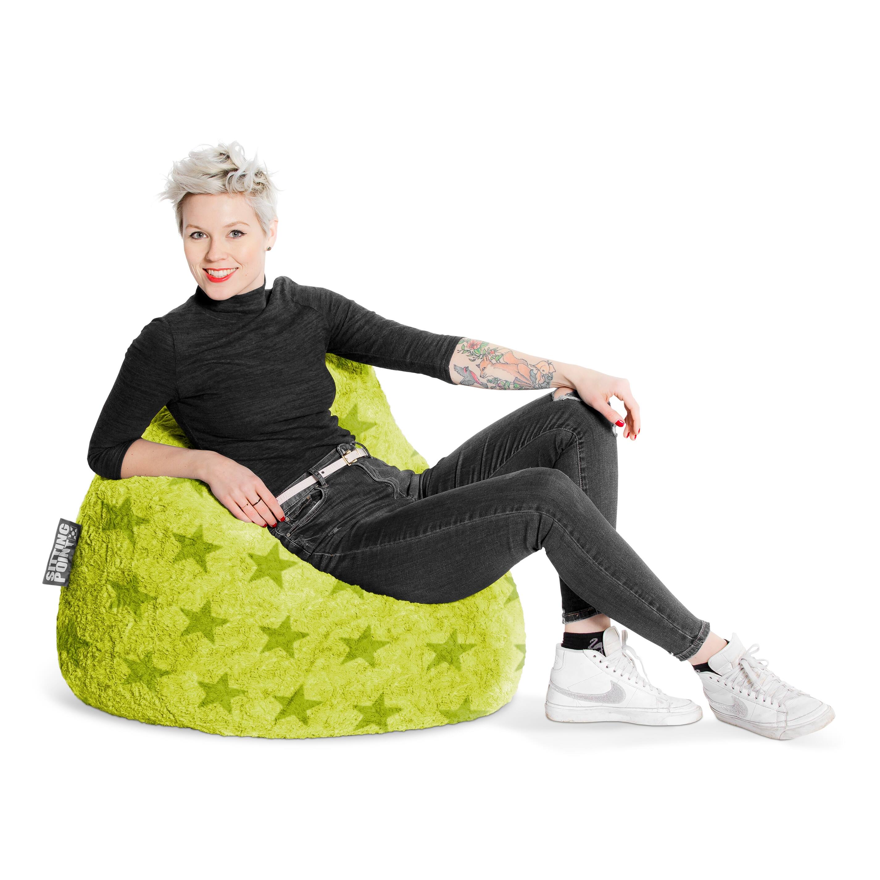 Gouchee Home Fluffy Stars Green Bean Bag Chair Bed Bath & Beyond 34609744