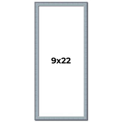 9x22 Frame Rustic Sky Blue Solid Wood Picture Frame | 0.75 Inch