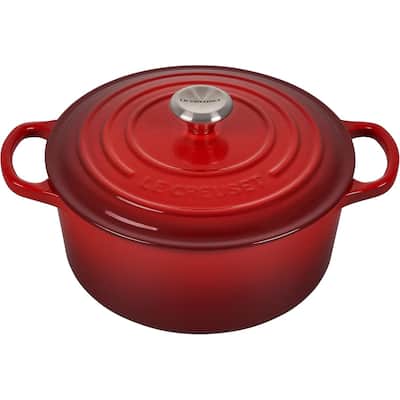 Le Creuset 3.5 qt. Enameled Cast Iron Signature Round Dutch Oven, Cerise