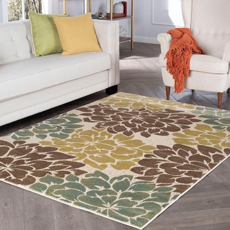 Decora Transitional Floral Indoor Area Rug