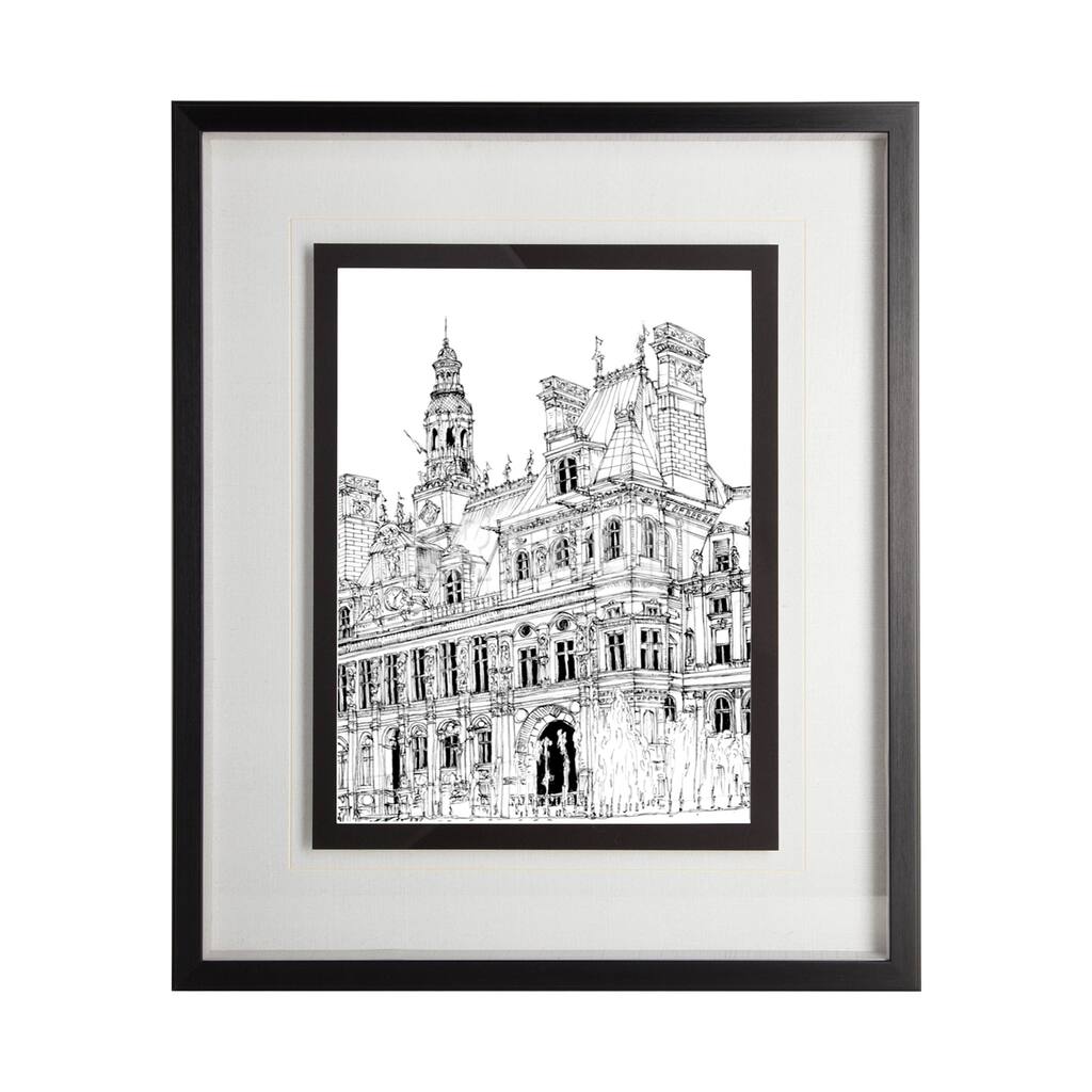 B&W City Scene VIII Framed Art Print