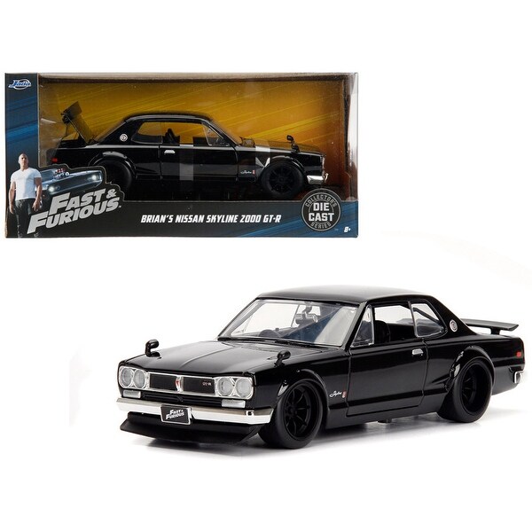 Brian S Nissan Skyline 2000 Gt R Black From The Fast And The Furious Movie 1 24 Diecast Model Car By Jada