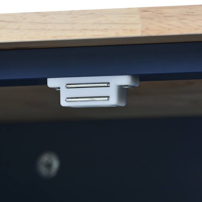 52.76'' Solid wood Kitchen Island with Locking Wheels, Drop Leaf, Adjustable Shelf and 3 Drawers - 52.76'' x 29.5'' x 36.81''