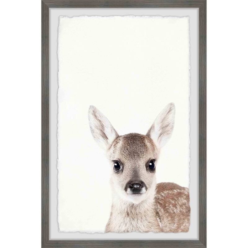 Deer Close-up Framed Wall Art, Elegant Home Touch - Sophisticated Artwork for Refined Décor