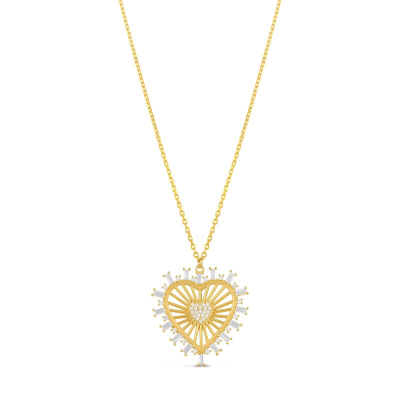 SHYMI Heart Medallion Necklace - Gold - Gold
