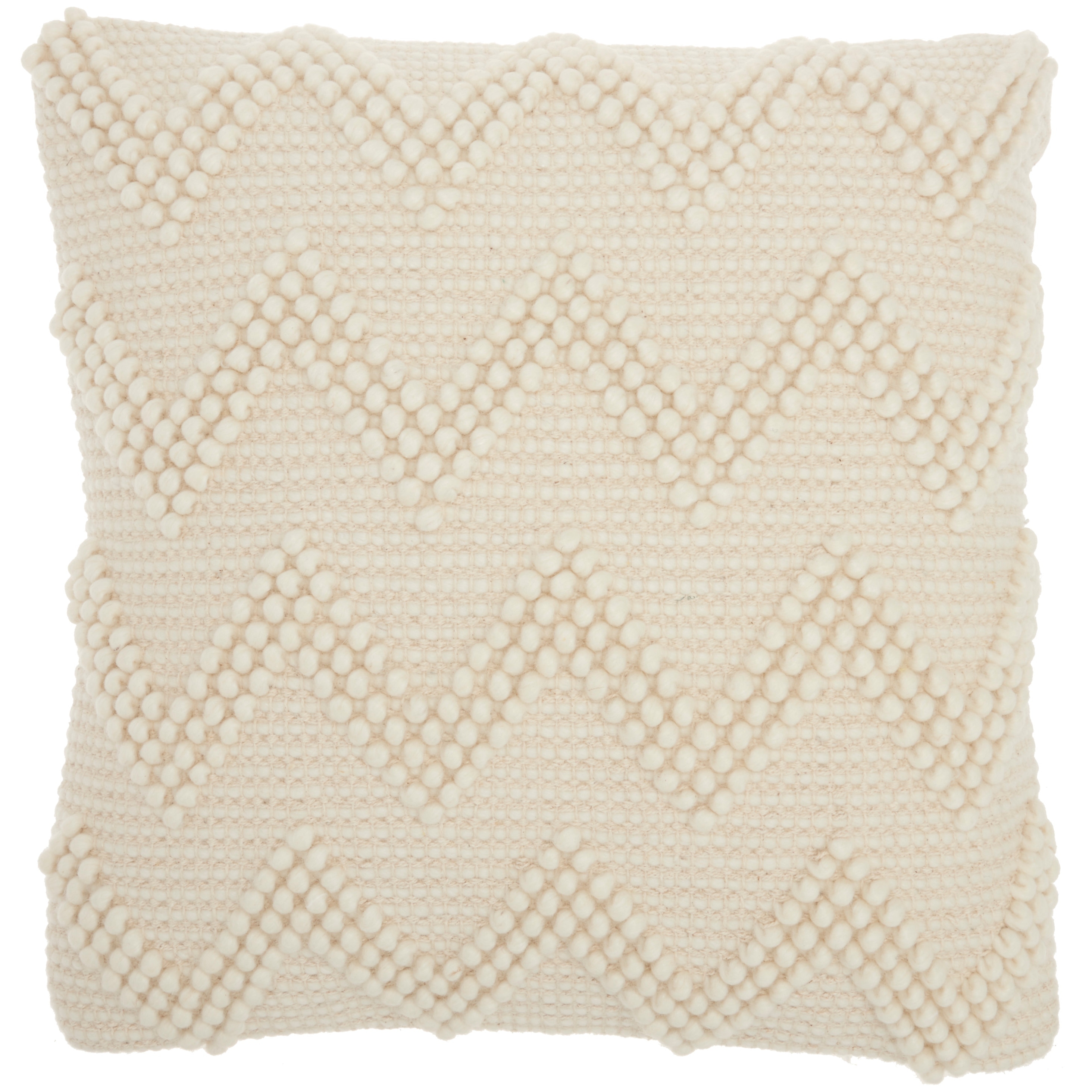 textured ivory throw pillows