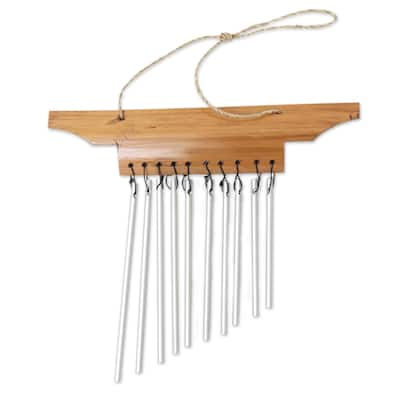 Novica Handmade Empire Of Melody Bamboo Mini Wind Chimes