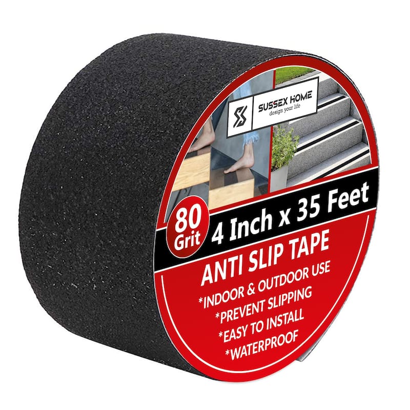Non-Slip Grip Tape - Waterproof Non-Skid Adhesive Tape For Stairs, - Heavy Duty PEVA Safety Anti Slip Tape