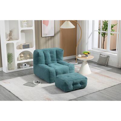 Bean bag chair Super soft lazy sofa chair with memory foam and ottoman