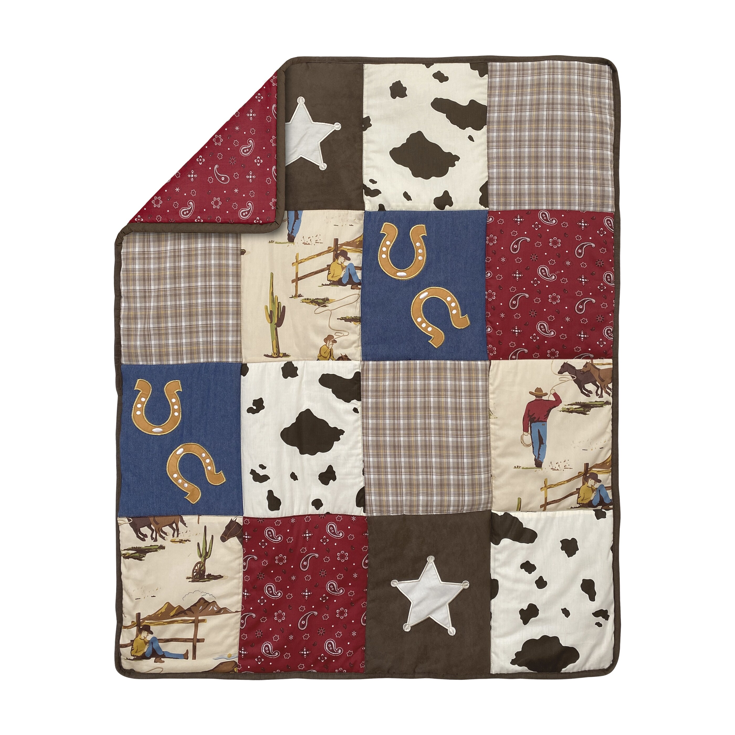 Sweet Jojo Designs Tan Brown Western Cowboy Boy 5p Nursery Crib