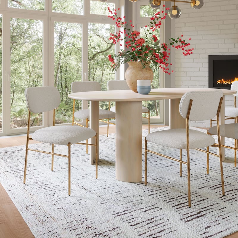 Sydhavnen Dining Chair Cream & Gold - Cream/Gold