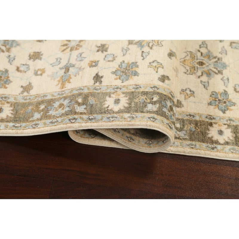 Floral Vegetable Dye Peshawar Chobi Oriental Runner Rug Hand-knotted - 2'7" x 10'0"