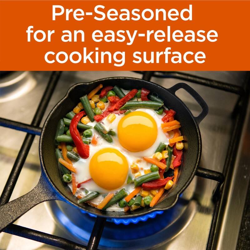 Cast Iron 12 Inch Skillet, Cast Iron Pan with Handle Holder