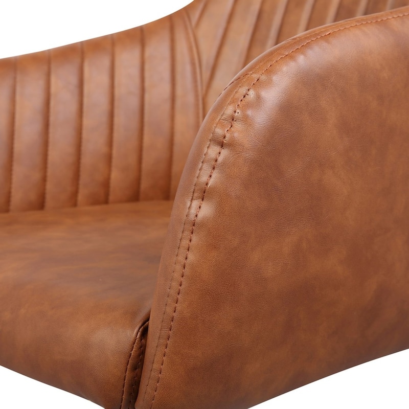 Porthos Home Madison Office Desk Chair, Tufted PU Leather Upholstery
