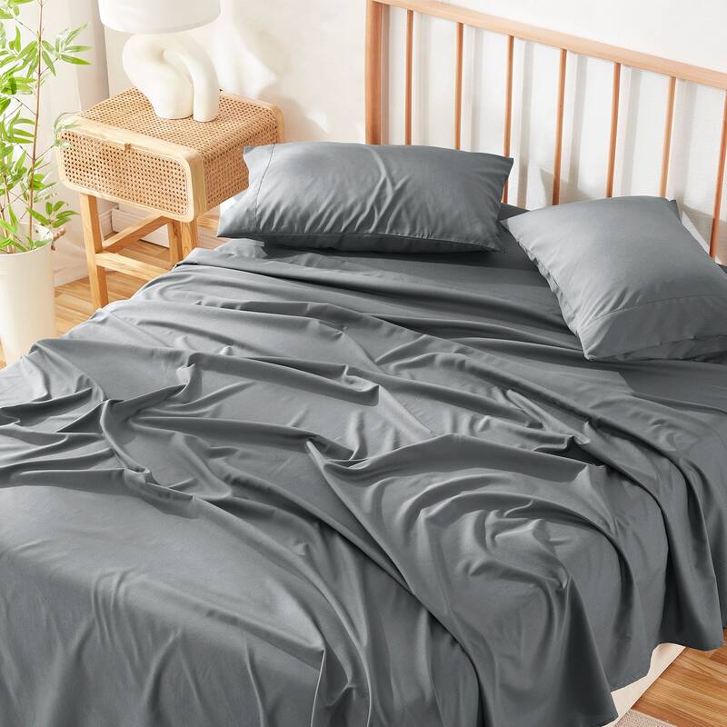 Clara Clark Premium Bamboo Blend Fitted Sheet Set