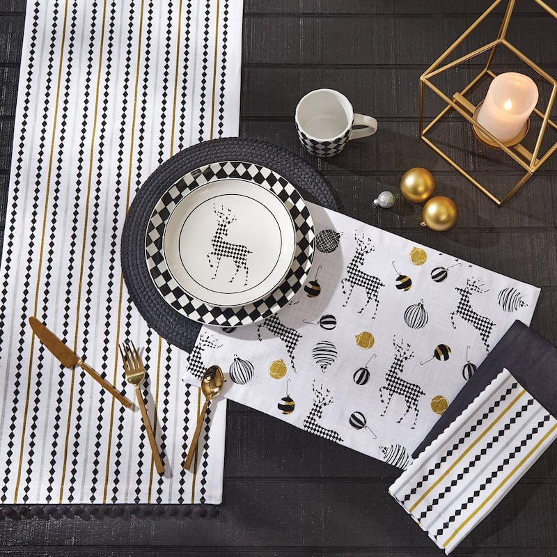 Split P Tidings & Tinsel Napkin Set of 4 - 20" X 20"