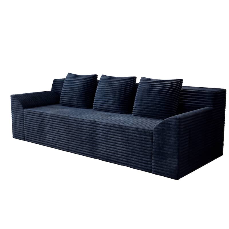 71" 3-Seater Corduroy Sofa with Deep Seat Design, Ready-to-Use for Living Room, Bedroom & Office