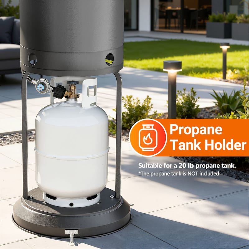 Upgraded 50,000 BTU Stainless Steel Propane Gas Outdoor Patio Heater